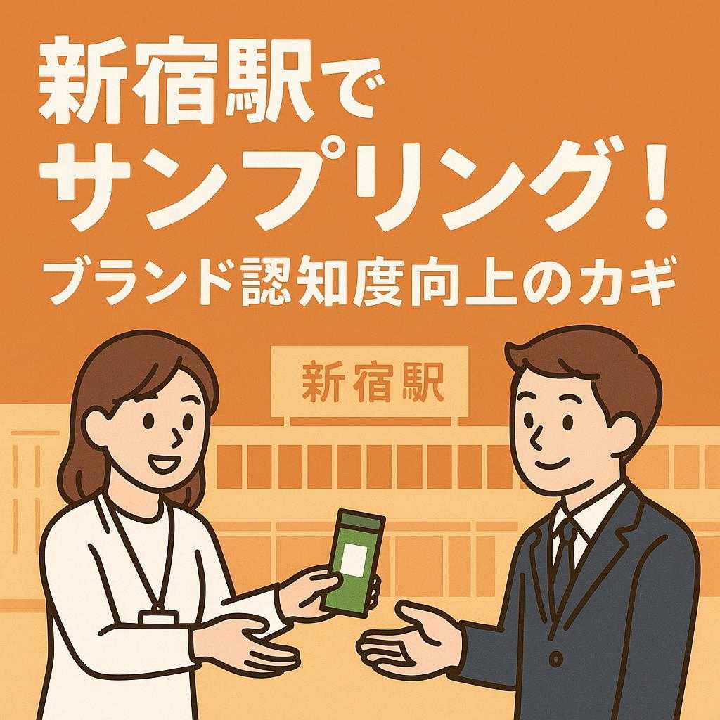 新宿駅でサンプリング！ブランド認知度向上のカギ